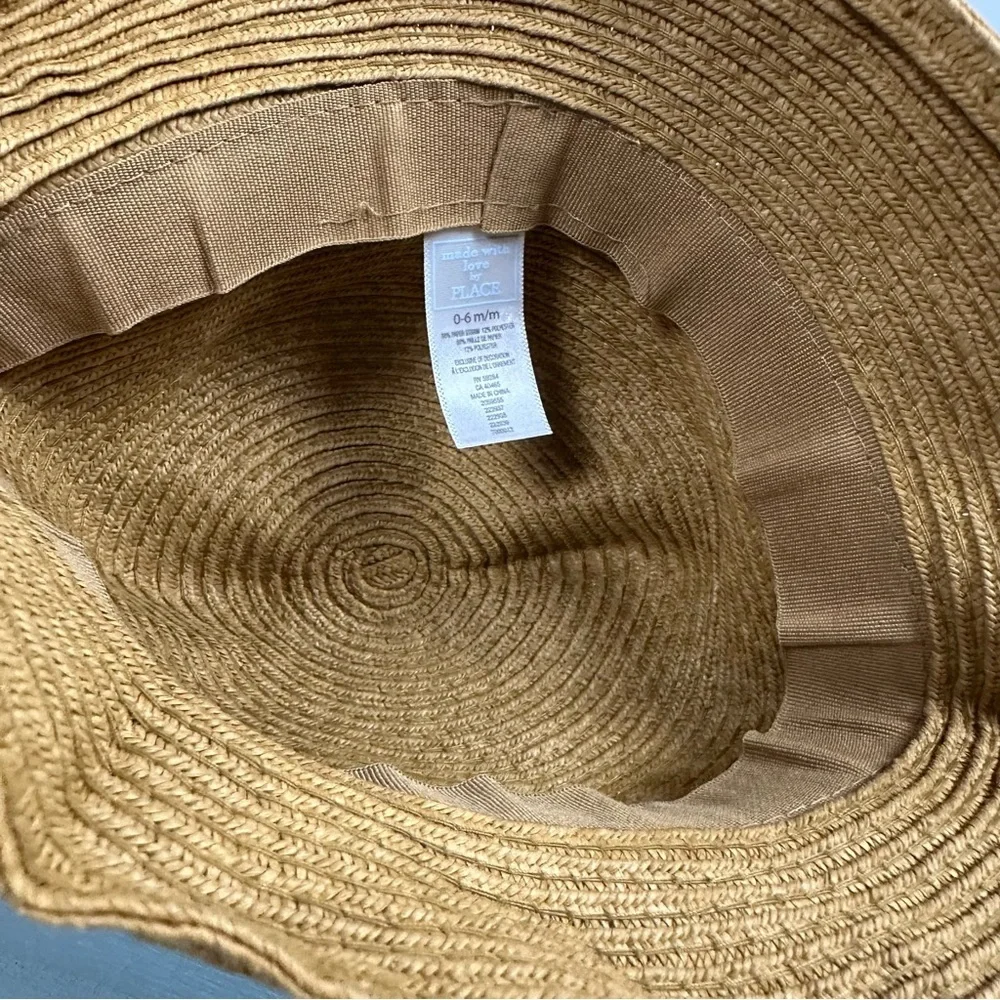 CHILDREN'S PLACE Sweet Bear brimmed sun hat with ears - size 0-6 months